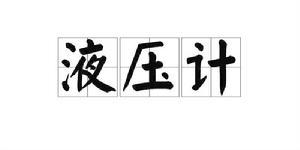 液壓計 液壓計