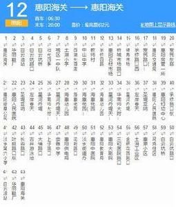 惠陽公交12B路 惠陽公交12B路