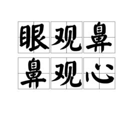 眼觀鼻,鼻觀心 眼觀鼻,鼻觀心