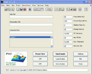 電力系統分析軟體包PSAT主界面介紹