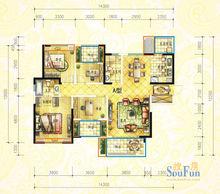 置信國色天鄉鷺湖宮電梯洋房A戶型4室