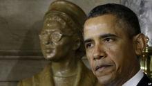 歐巴馬出席帕克斯塑像揭幕儀式