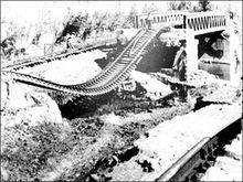 被破壞的京廣鐵路