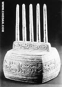 西周雲紋五柱器 西周雲紋五柱器