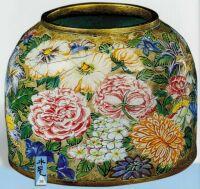 畫琺瑯花卉紋水丞 畫琺瑯花卉紋水丞