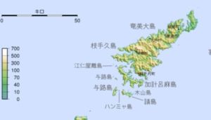 江仁屋離島，位於奄美大島西南側