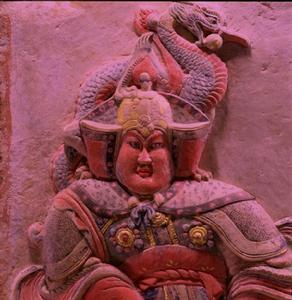 五代王處直墓彩繪浮雕武士石刻 五代王處直墓彩繪浮雕武士石刻