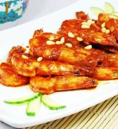 茄汁松仁竹節蝦 茄汁松仁竹節蝦