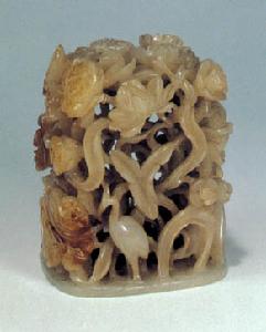 蓮鷺紋爐頂 蓮鷺紋爐頂