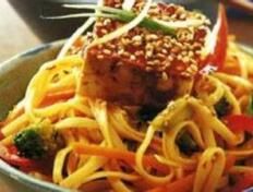 時蔬炒麵配醬汁豆腐 時蔬炒麵配醬汁豆腐