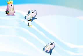 企鵝國王雪團守城