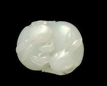 白玉雙兔飾 白玉雙兔飾