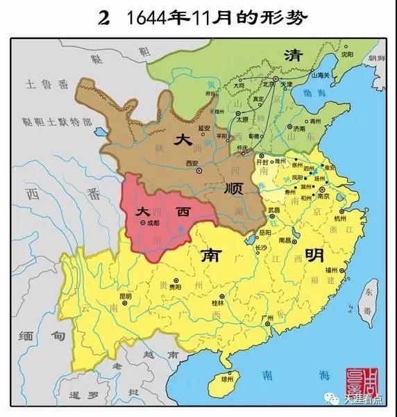 1644年11月形勢圖