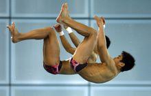 張雁全在10米台比賽中