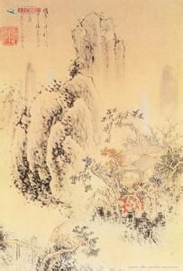 清萬壽祺山水圖 清萬壽祺山水圖