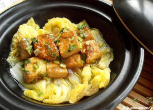 素熬白菜豆腐黃 素熬白菜豆腐黃