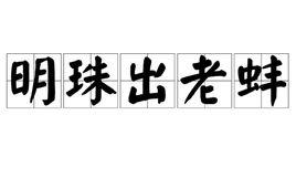 明珠出老蚌 明珠出老蚌