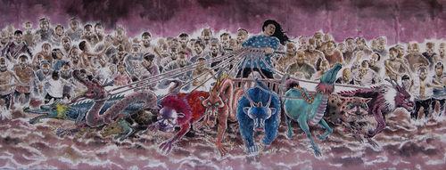 范笑歌中國畫《黃河》