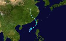 熱帶風暴海棠 路徑圖