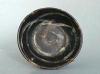 黑釉彩繪團花紋洗 黑釉彩繪團花紋洗