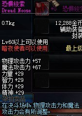 恐懼絞索屬性圖