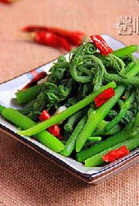 熗炒白油菜尖 熗炒白油菜尖