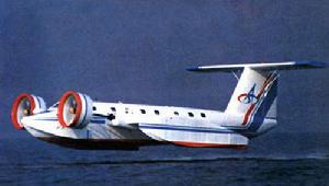 中國氣翼艇在進行試飛