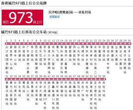香港公交城巴973路 香港公交城巴973路