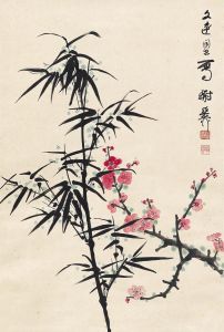 謝稚柳繪梅竹雙清圖 謝稚柳繪梅竹雙清圖