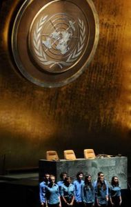 圖為：紐約聯合國總部舉行活動紀念國際大屠殺紀念日