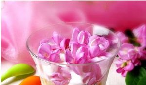 槐花牛舌酥酸乳酪