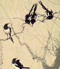 徐悲鴻柳鵲圖軸 徐悲鴻柳鵲圖軸