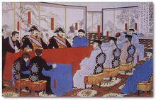 簽訂《馬關條約》的情景