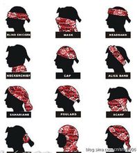 魔術頭巾用法圖示