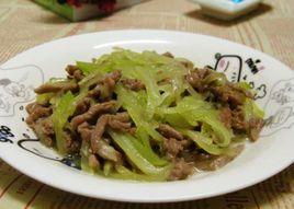 牛肉炒萵筍 牛肉炒萵筍