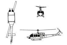 UH-1N 三面圖