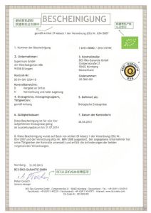 歐盟有機認證證書