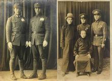 閻海文中央航校入伍照及畢業典禮與其母曹氏合影