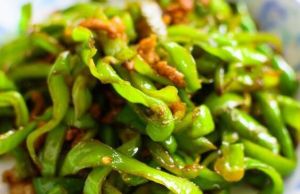 炒肉末豆莢 炒肉末豆莢