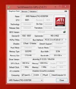 AMD Radeon HD 8970M AMD Radeon HD 8970M