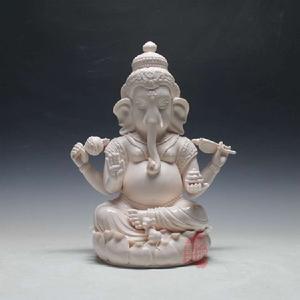 白色四臂象鼻財神