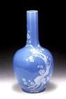 灰藍釉梅花天球瓶 灰藍釉梅花天球瓶