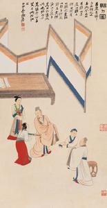 張大千繪《呂虔贈刀》