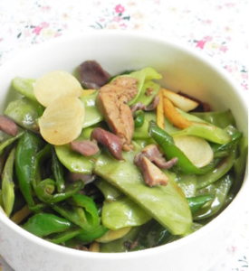 扁豆辣炒雞雜 扁豆辣炒雞雜