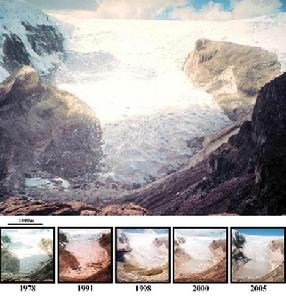 魁爾克亞冰帽近年變化