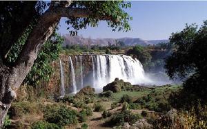 衣索比亞青尼羅河上游巴希爾達附近的青尼羅河瀑布。