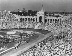1932年奧運會在洛杉磯舉行，盛大的開幕式。