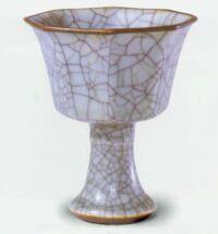 仿哥窯高足杯 仿哥窯高足杯