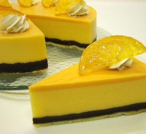 翻糖花芒果慕斯蛋糕