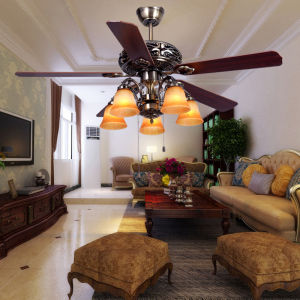 舒朗歐式仿古吊扇燈